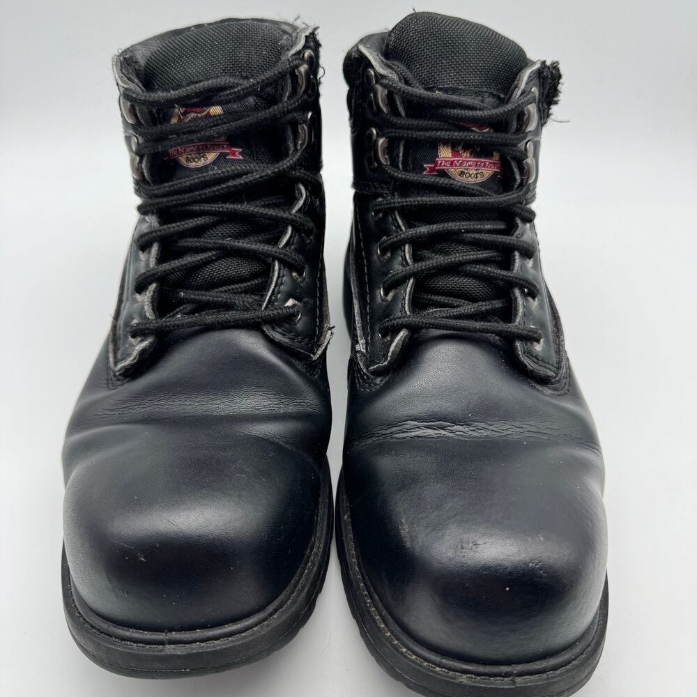 Brahma Work Boots Mens 10.5 W Black Leather Steel Toe Lace Up